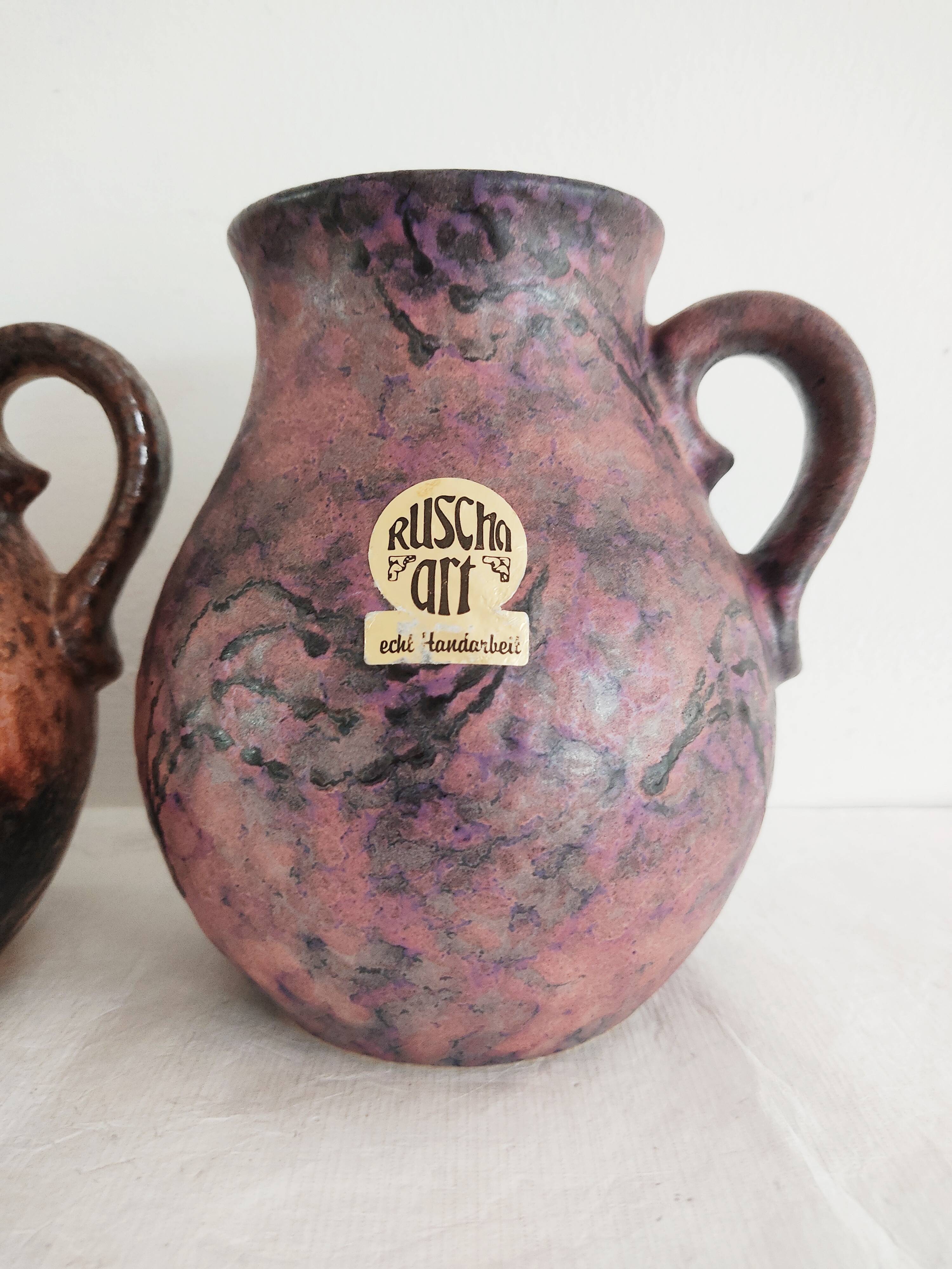 Set of 2 Ruscha vases 1970