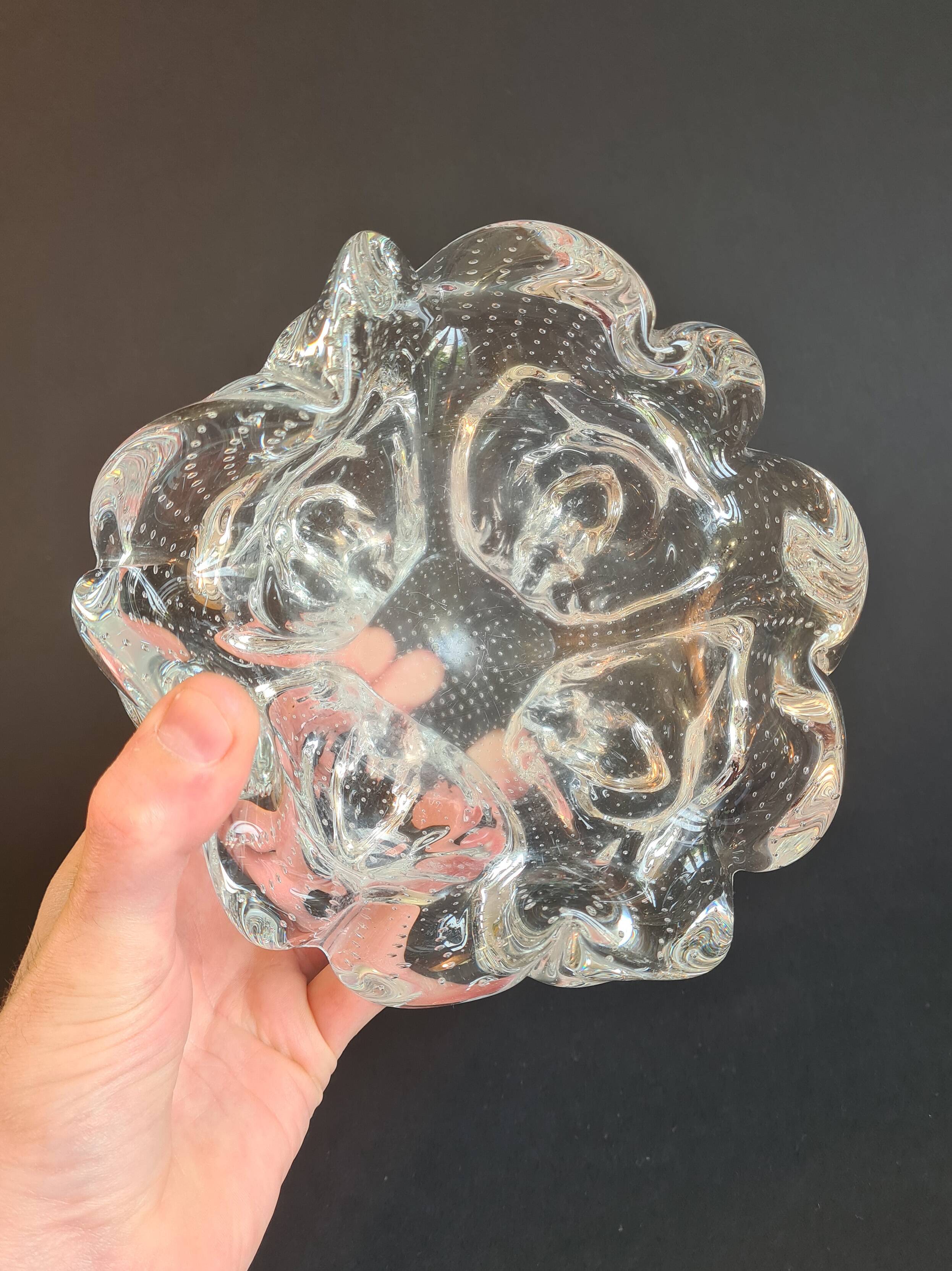 Murano Bullicante style pocket emptier: Bubbles of Elegance