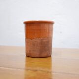 Vintage pot in glazed terracotta
