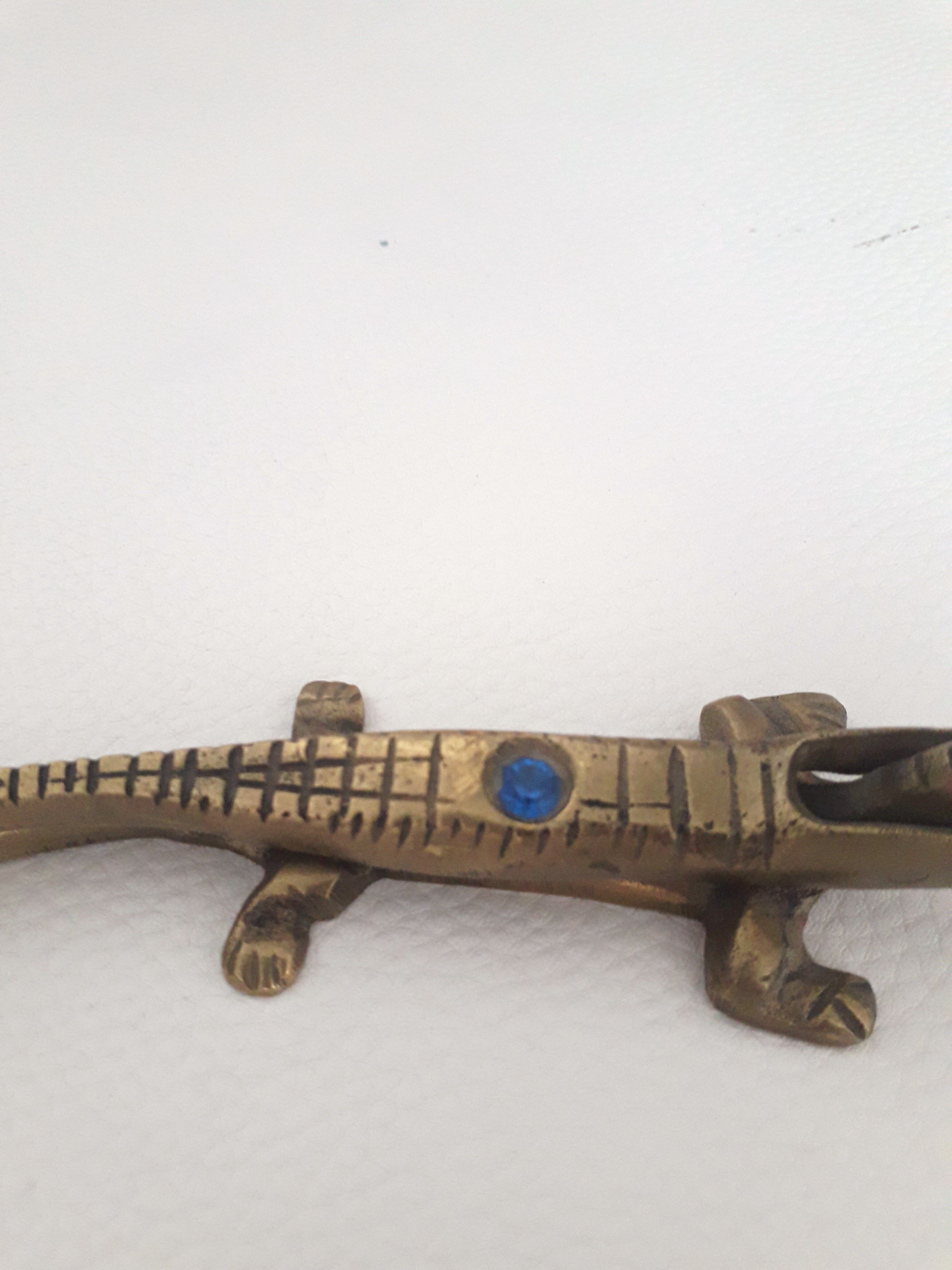 Vintage Nutcracker - Brass Crocodile - 1970
