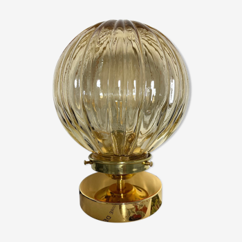 Amber glass laying lamp