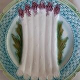 Assiette asperges barbotine