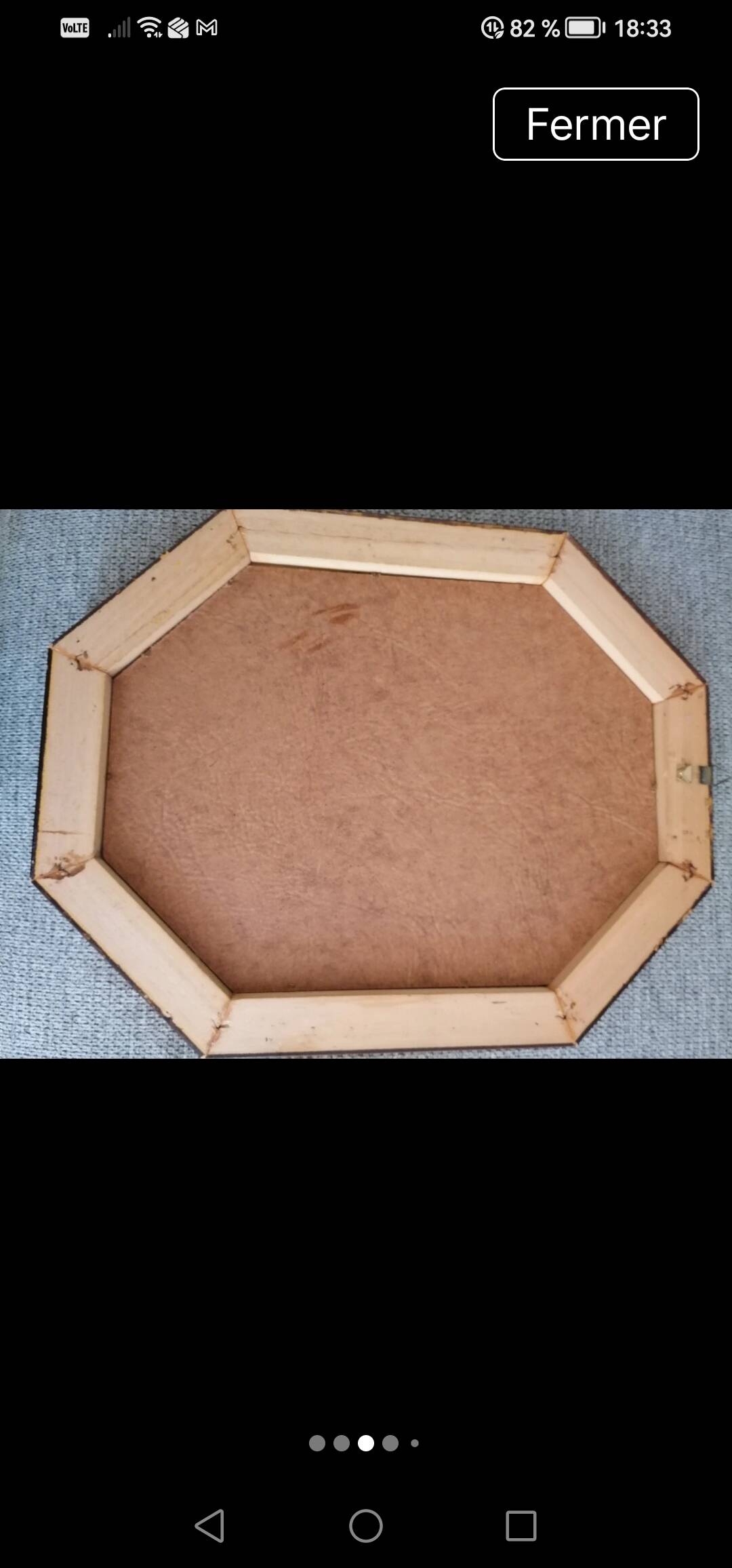 Golden wooden mirror