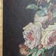 Oil painting on rosewood in a vase, early 20th century