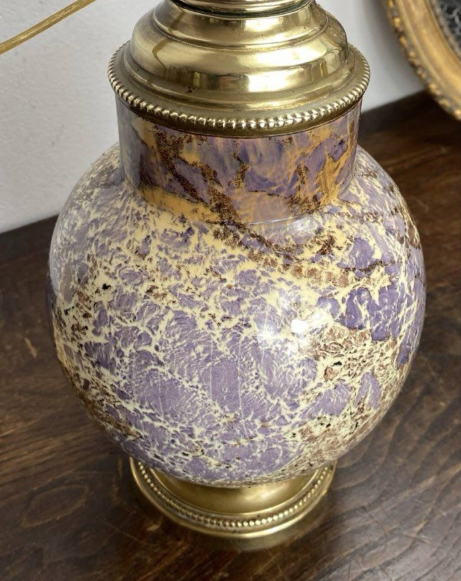 Ceramic and brass lamp