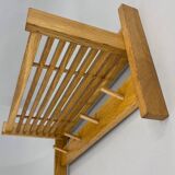 Mid-century Coat Hanger with Folding Shelf, Czechoslovakia