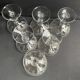 6 guilloché crystal champagne glasses – Art Nouveau