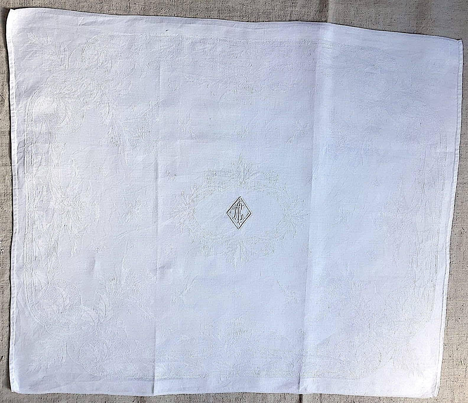 9 19th monogrammed 19th century party napkins