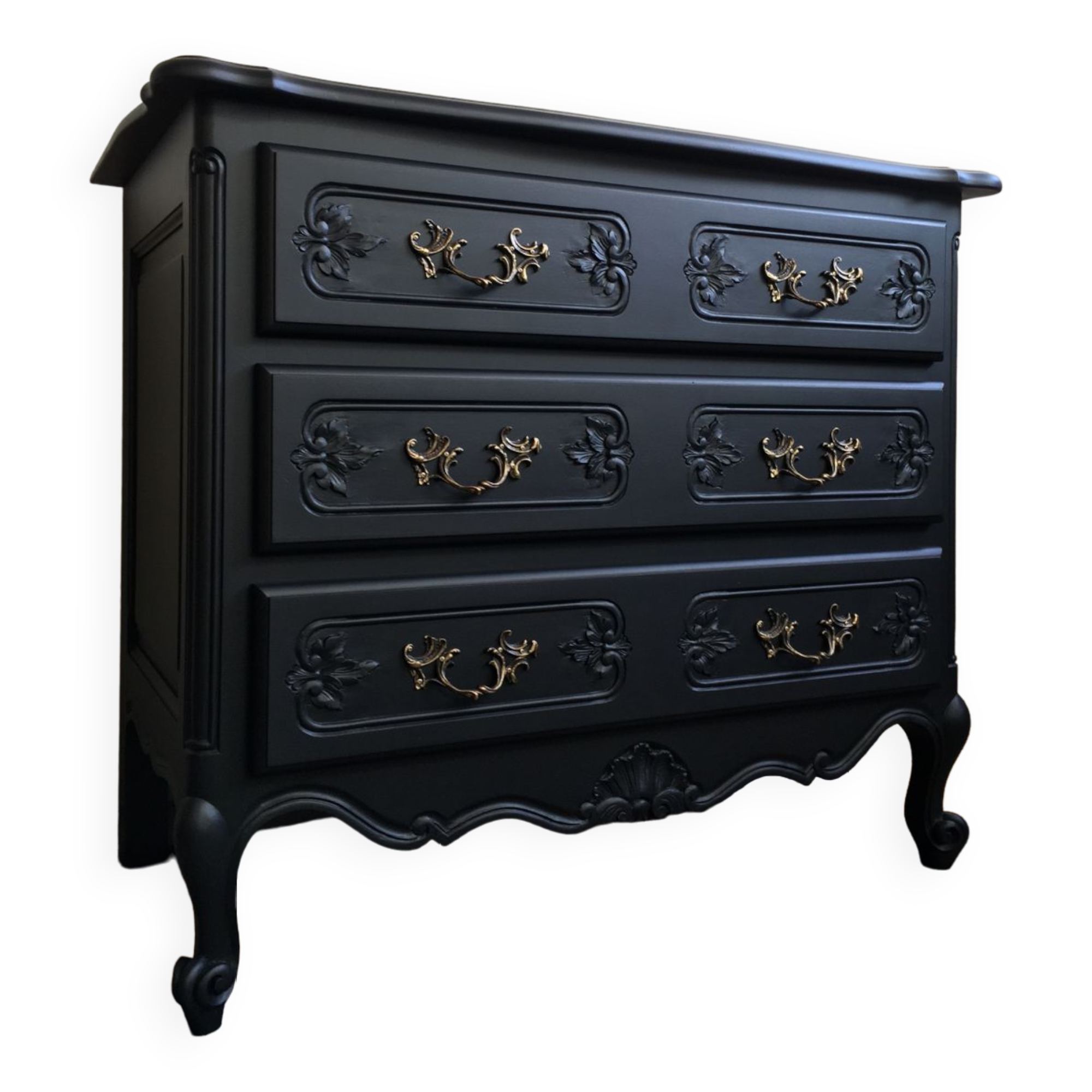 Commode vintage noire