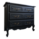 Commode vintage noire
