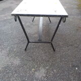 Table basse fer forge carrelages poisson deco