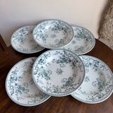 Gien Fleurette Plates x6 – antique floral decoration