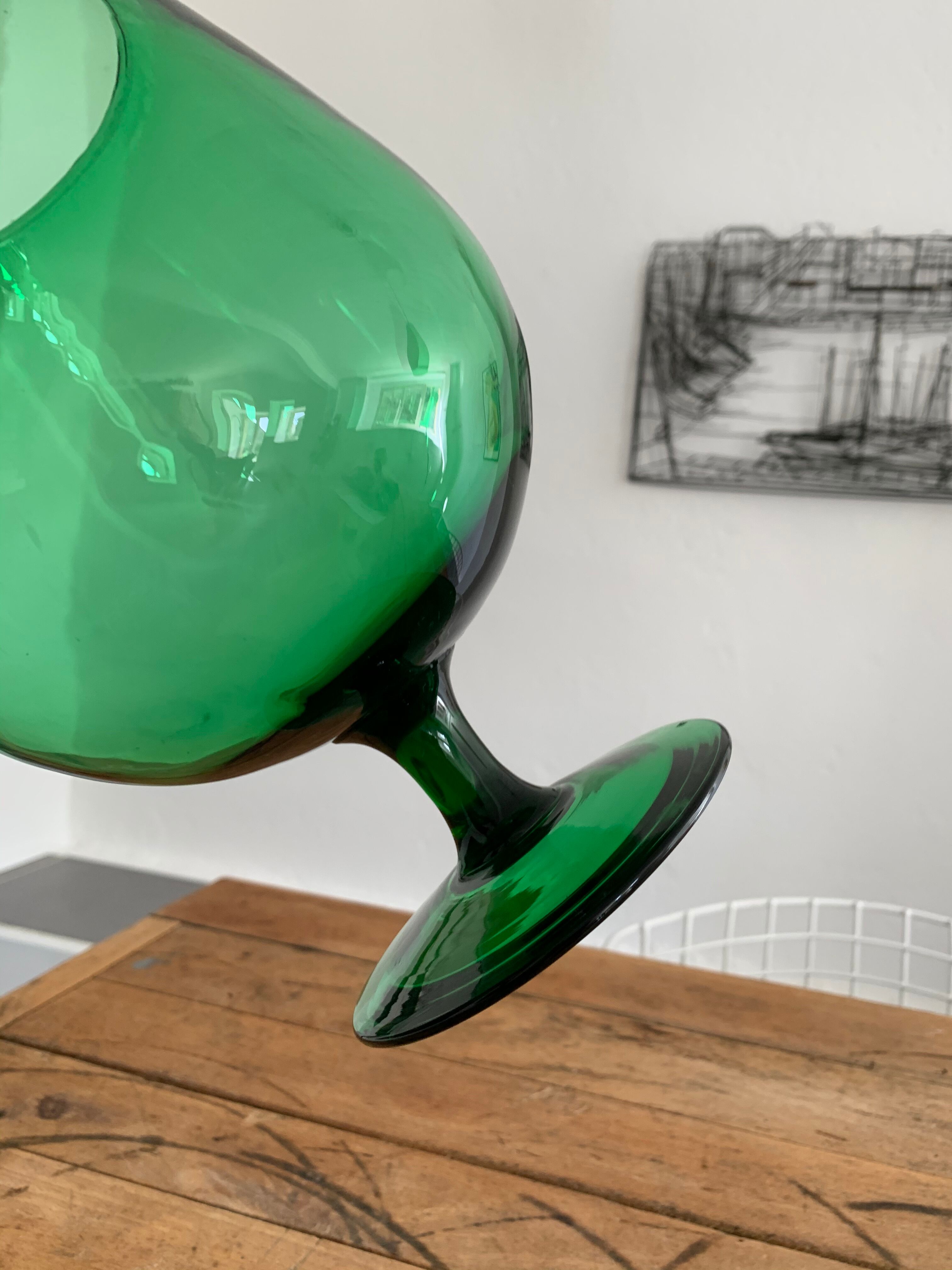 Vintage empoli glass vase