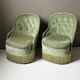 Paire de fauteuils crapaud vintage
