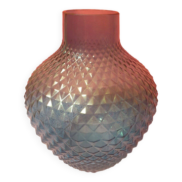 Grand vase verre Empoli Italie vintage