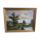 Peinture sur toile encadrée bois doré