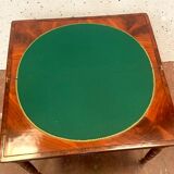 Louis Philippe style game table in mahogany and 19th century veneer