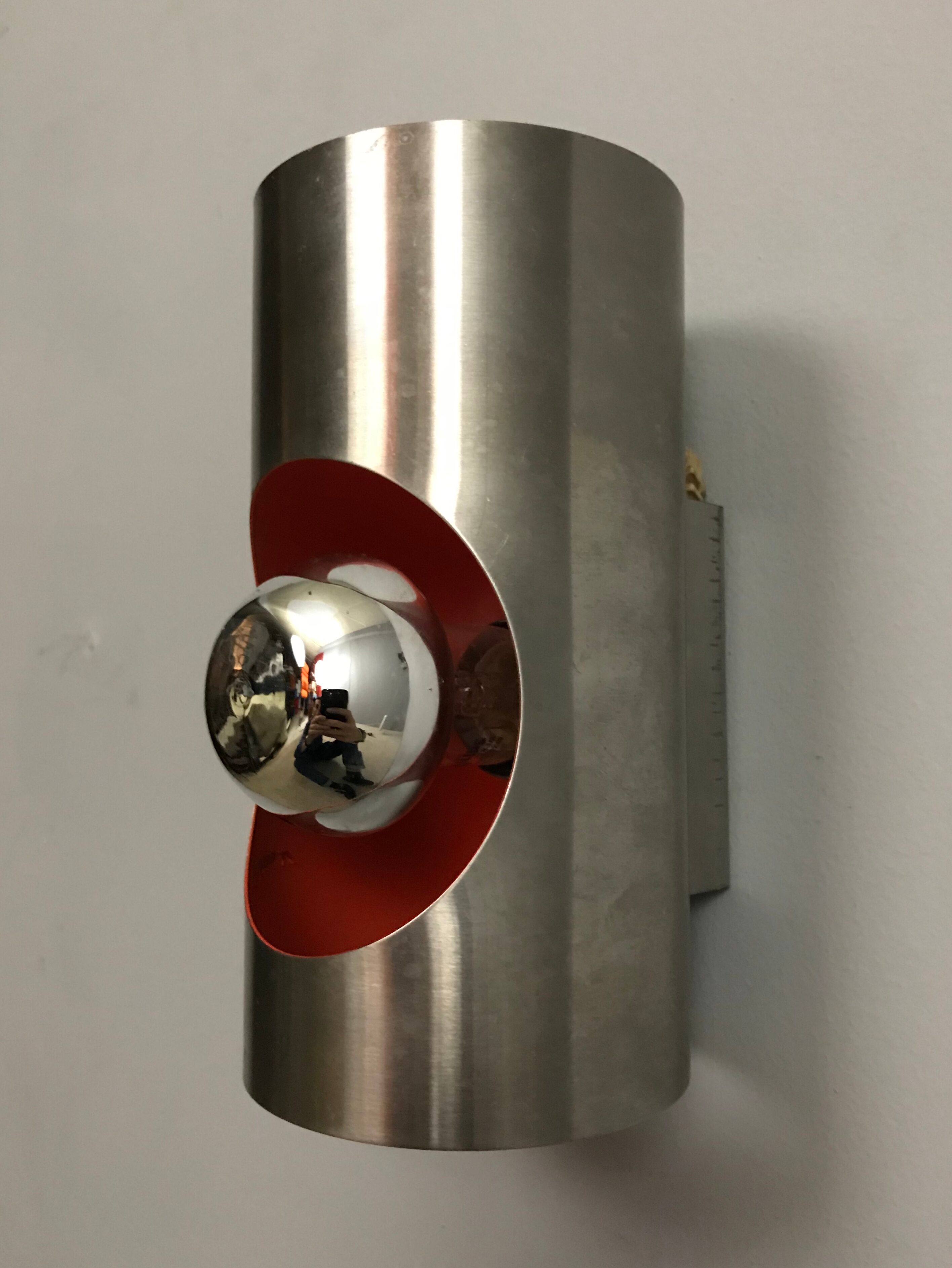 Wall light steel 1970