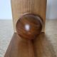 Pair of solid wood bookends with turned spheres – Minimalist design
