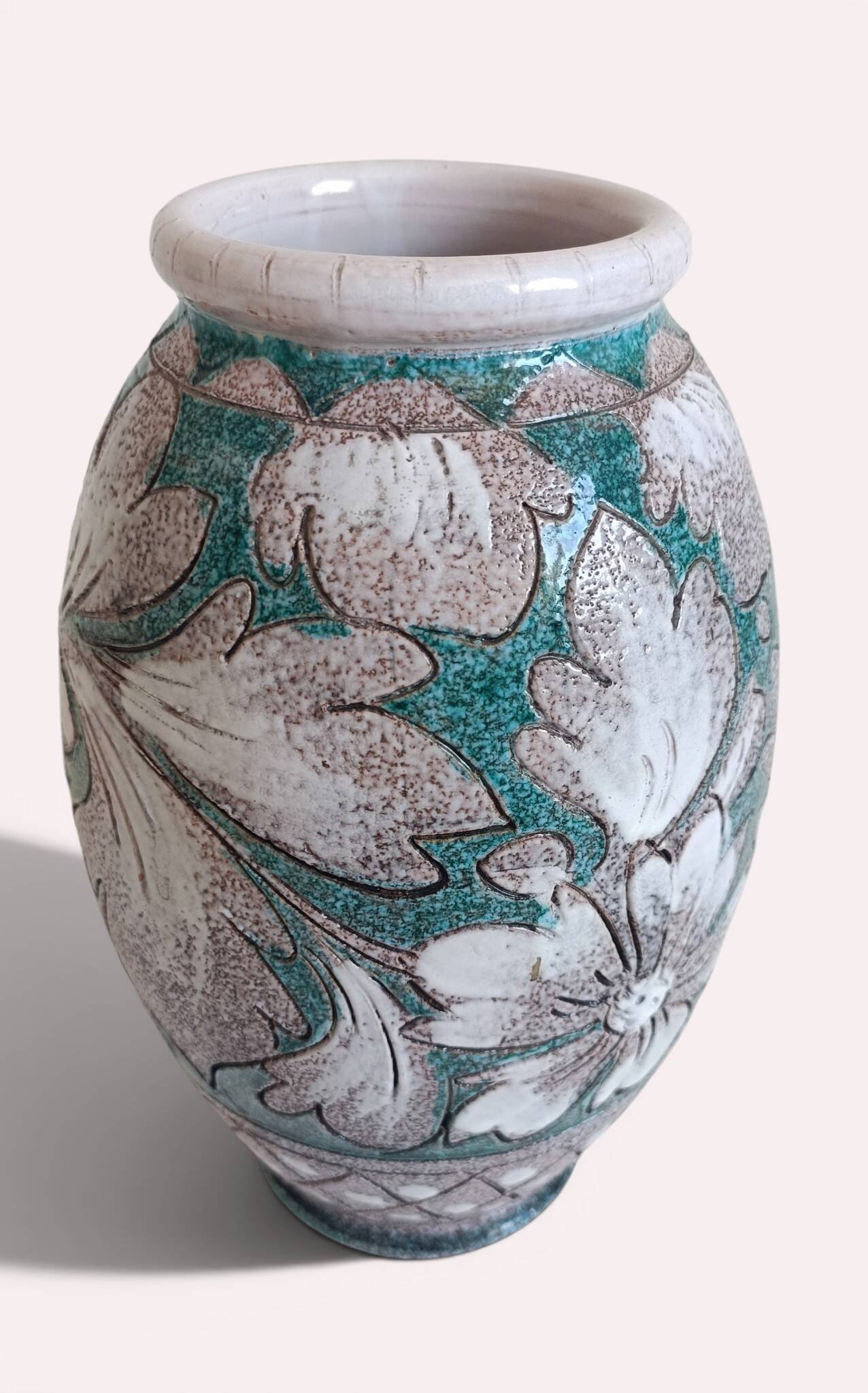 Mid-Century Italian Fratelli Fanciullacci Ceramic Vase, Signed, Tuscany, 1950s