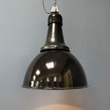 Black enamel Bauhaus factory lamp from Industria Rotterdam