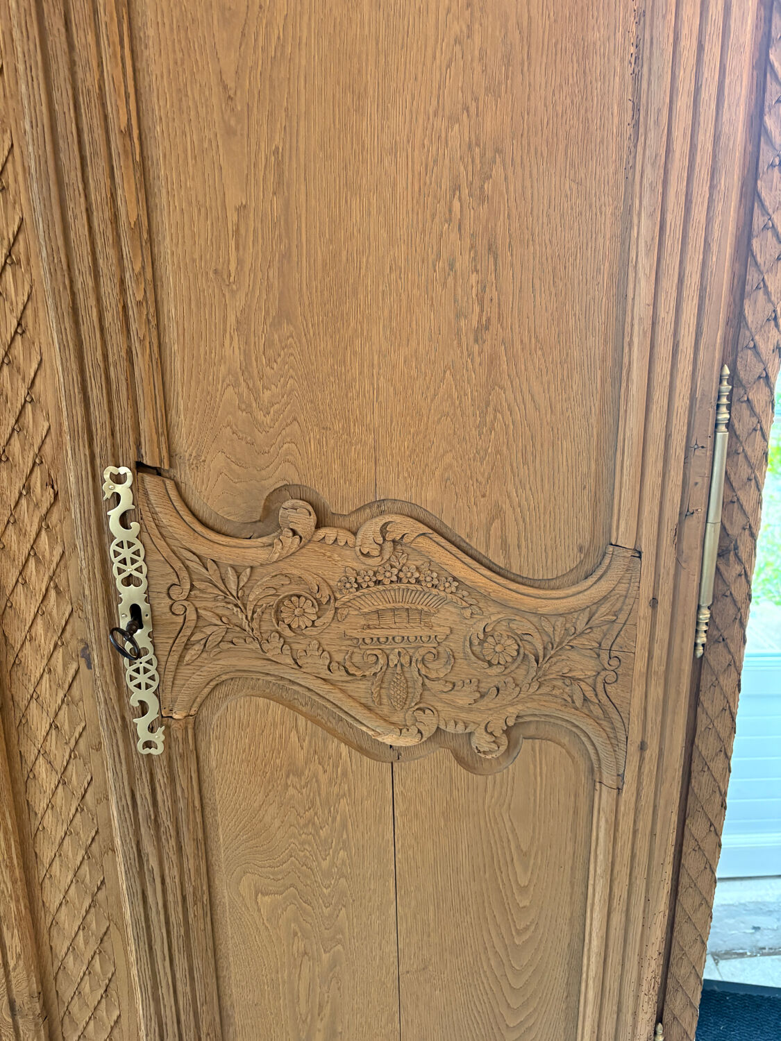 Norman oak cabinet with sandblasted finish