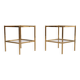 Paire de tables d'appoint carrées en laiton Renato Zevi, années 1970, Italie