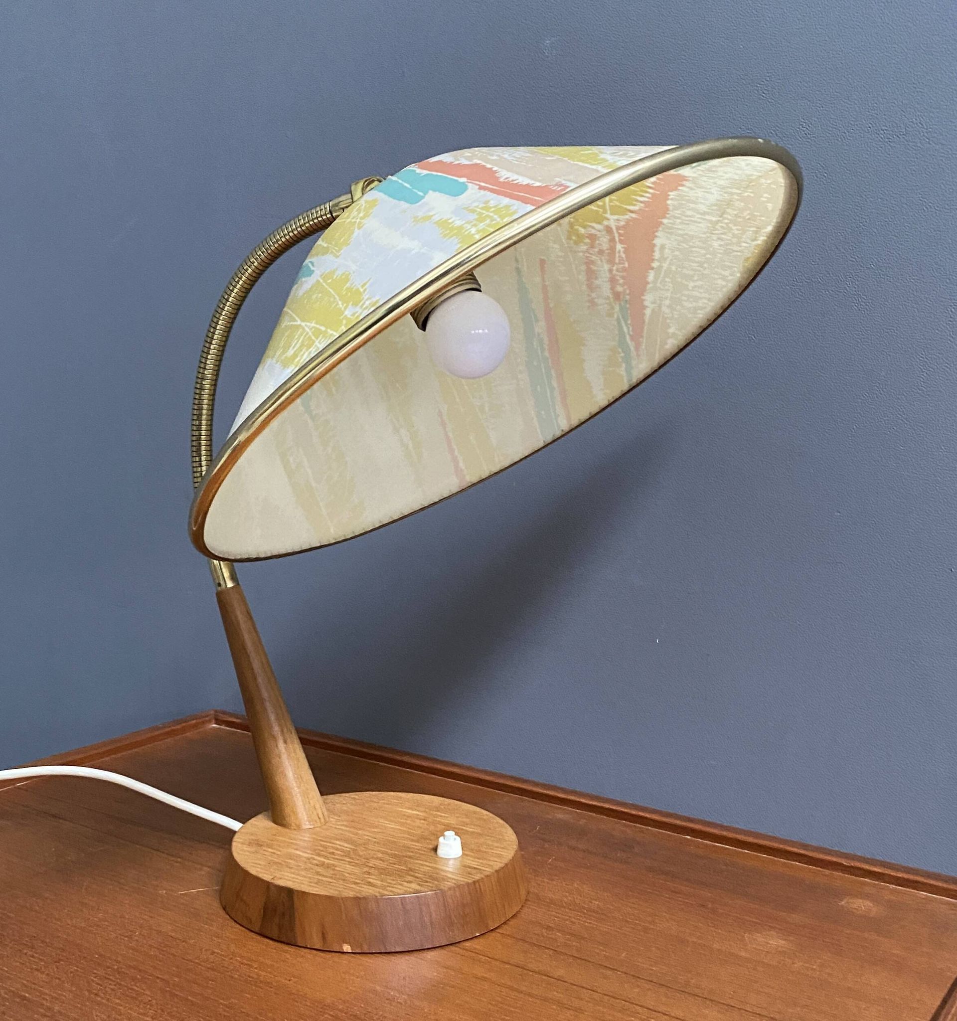 Lampe de bureau Temde années 1960 à col de cygne flexible