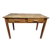 Table de ferme campagne à 2 tiroirs