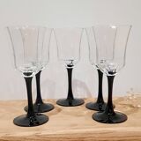 Black Luminarc stemmed glass