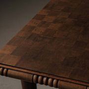Table Art déco en chêne – France, années 1930–1940