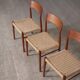 Kai Kristiansen Dining Chairs In Teak And Papercord For KS Mobler, Denmark 1960s, Set Of 6