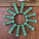 12 green ceramic knife holders