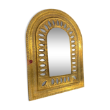 Ethnic brass mirror
