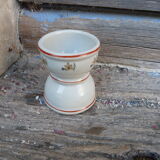 Coquetier ancient form diabolo ceramic patterns flowers