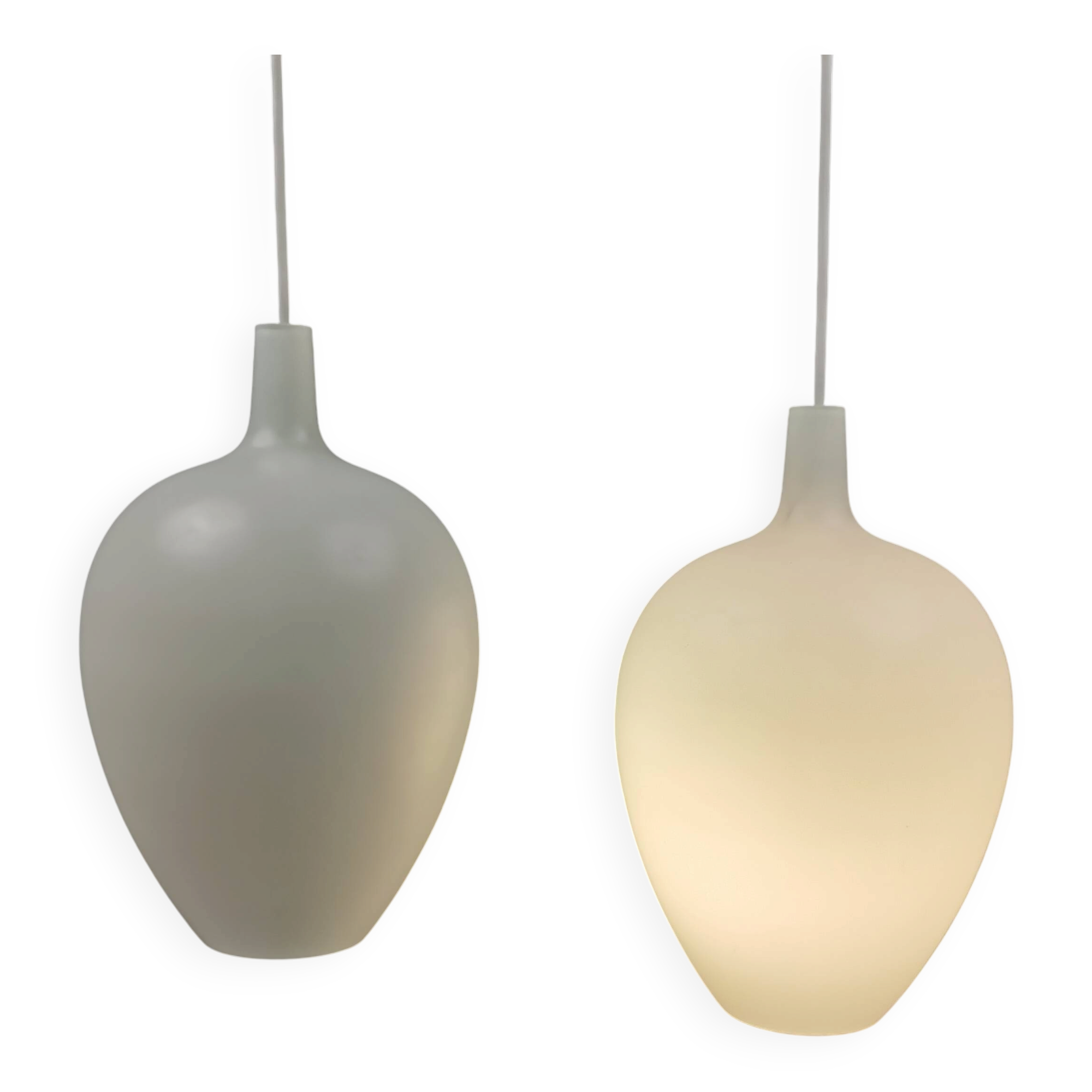 Two rare Pompei pendant lamps by Jo Hammerborg for Fog & Mørup Denmark 1963