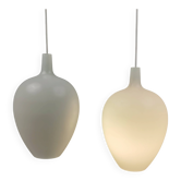Two rare Pompei pendant lamps by Jo Hammerborg for Fog & Mørup Denmark 1963