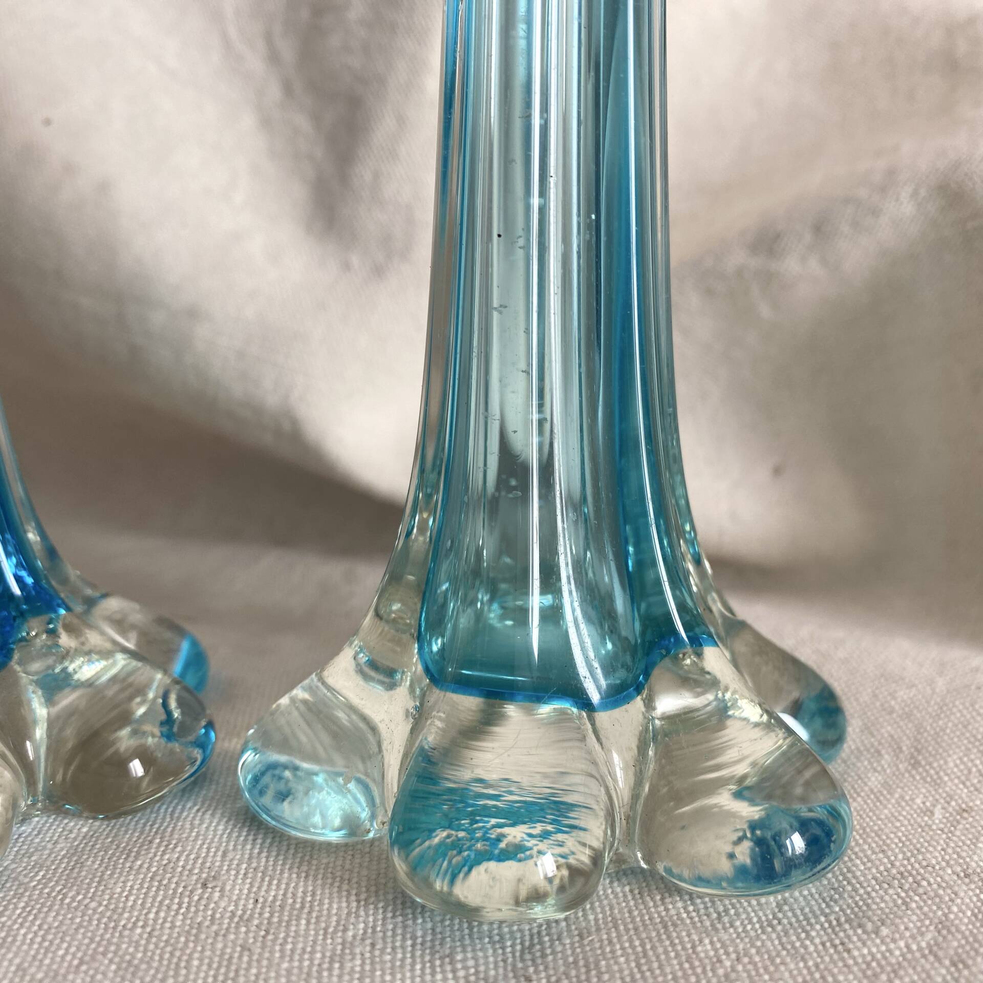 Pair of blown glass soliflore vases, 1960s