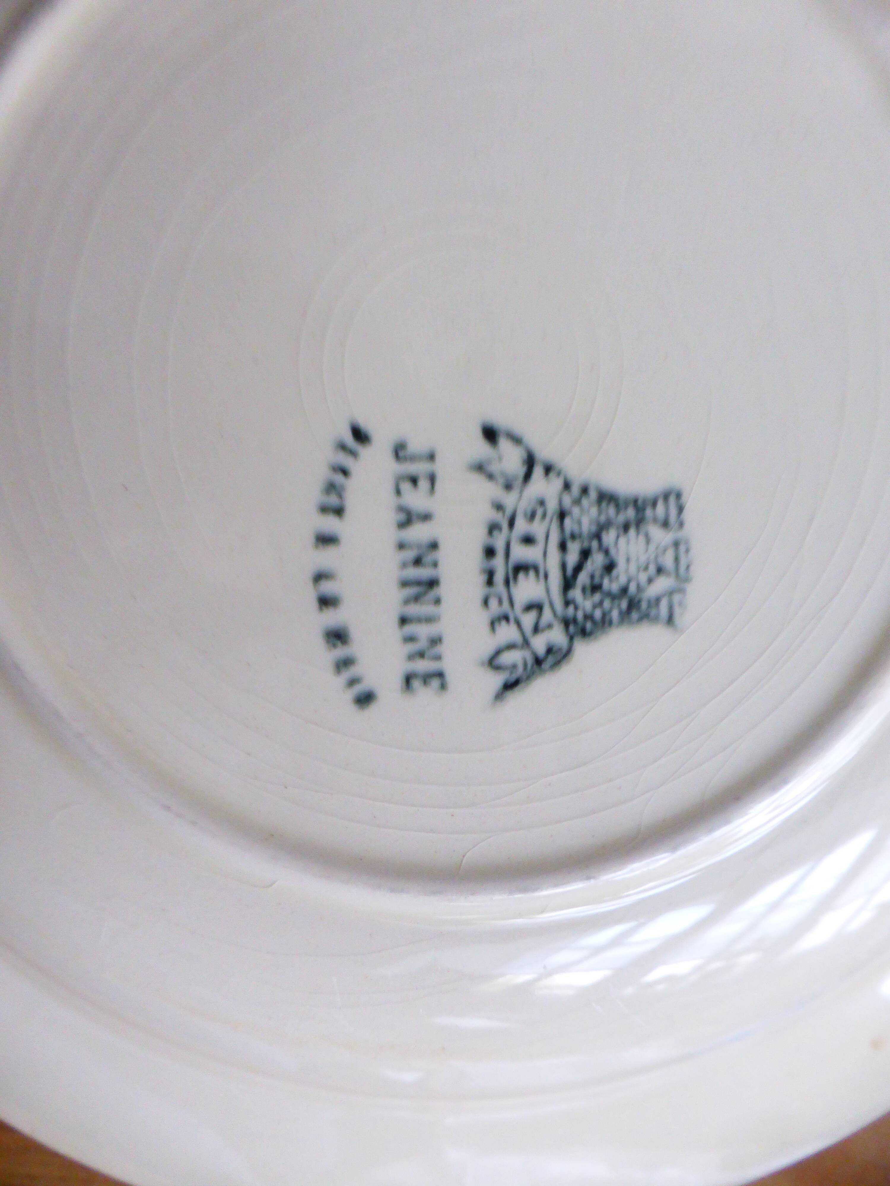 1 assiette creuse de gien modèle jeannine 221280