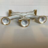 Antique white and gold candle holder Belgium