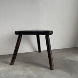 Brutalist oak shepherd tripod stool