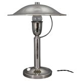 1930s Czech Art Deco nickel table lamp