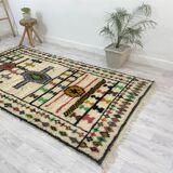 Handmade wool berber rug 250 x 150 cm