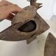 Series of three brutalist Folk Art candle holders