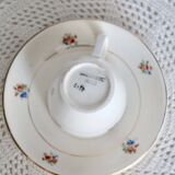 Vintage Sarreguemines earthenware cup and saucer – Floral decoration