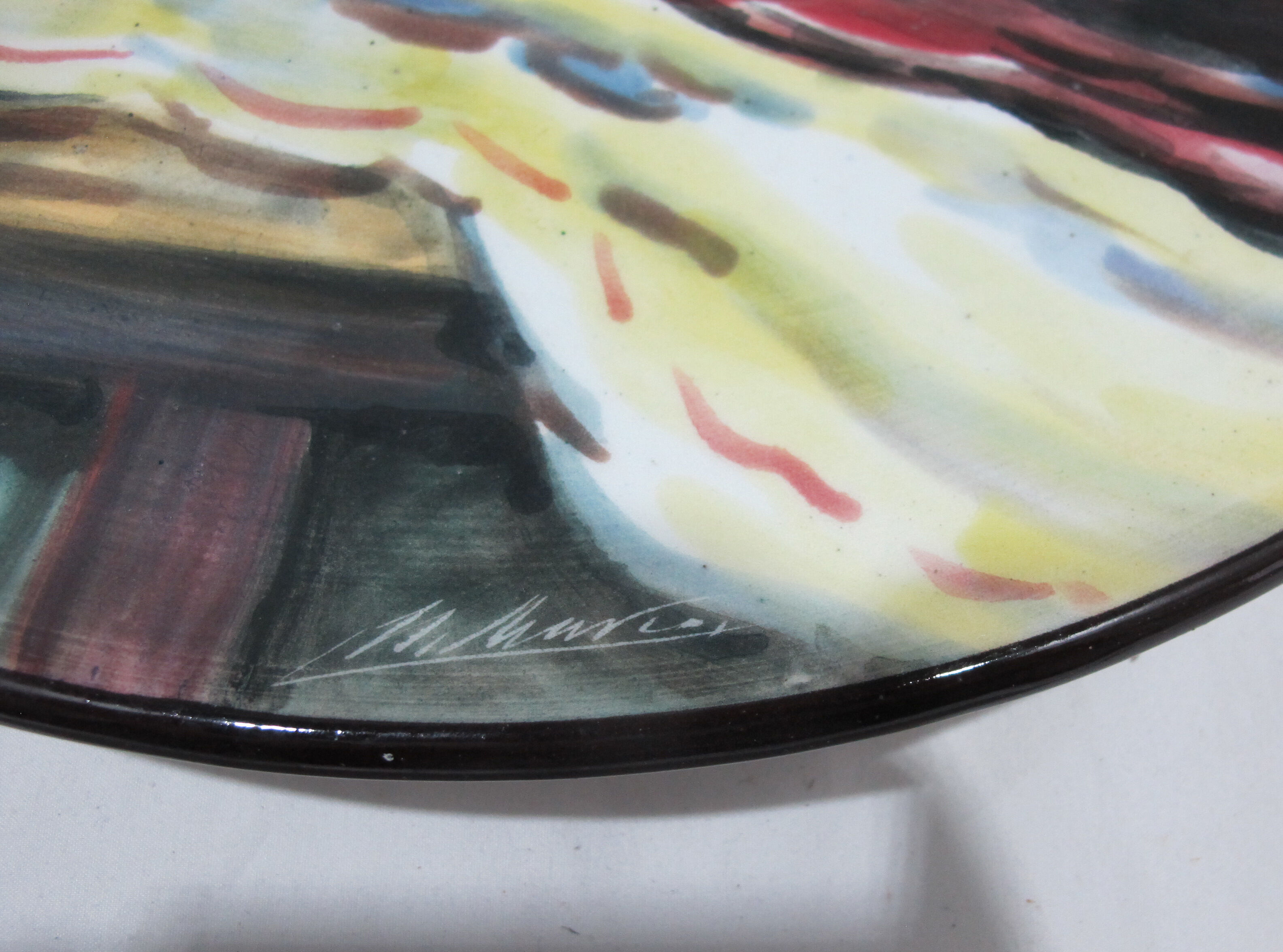 Large ceramic dish earthenware from Spain