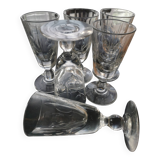 6 verres ancien bistrot absinthe