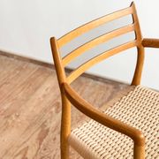 Fauteuil rare modèle 62 par Niels O. Møller en chêne, Danemark
