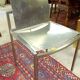 Design dining room set in brushed steel – Table and four chairs