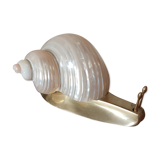 Brass snail paperweight